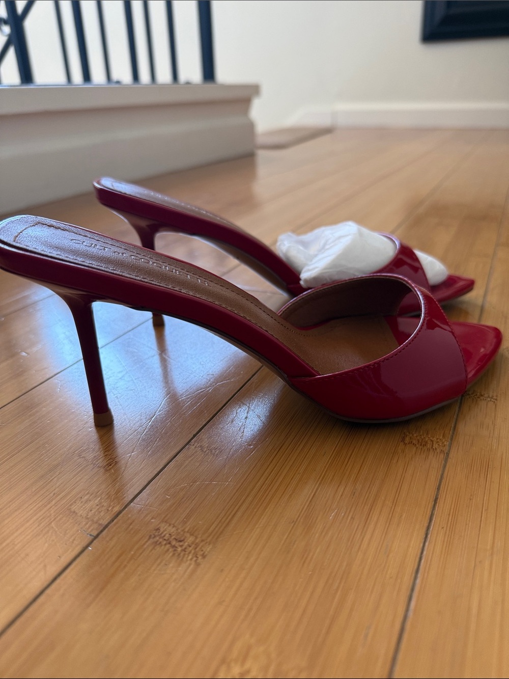 Cult of Coquette Red Patent Pointed-Toe heels never worn. 7.5 - Picture 5 of 6